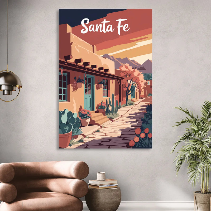 Santa Fe Southwest Charm Sitting Room - Canvas Wall Art