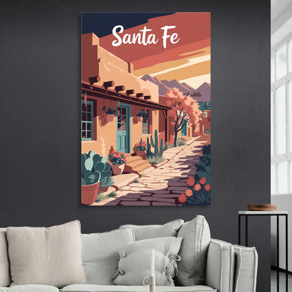 Santa Fe Southwest Charm Living Room - Canvas Wall Art