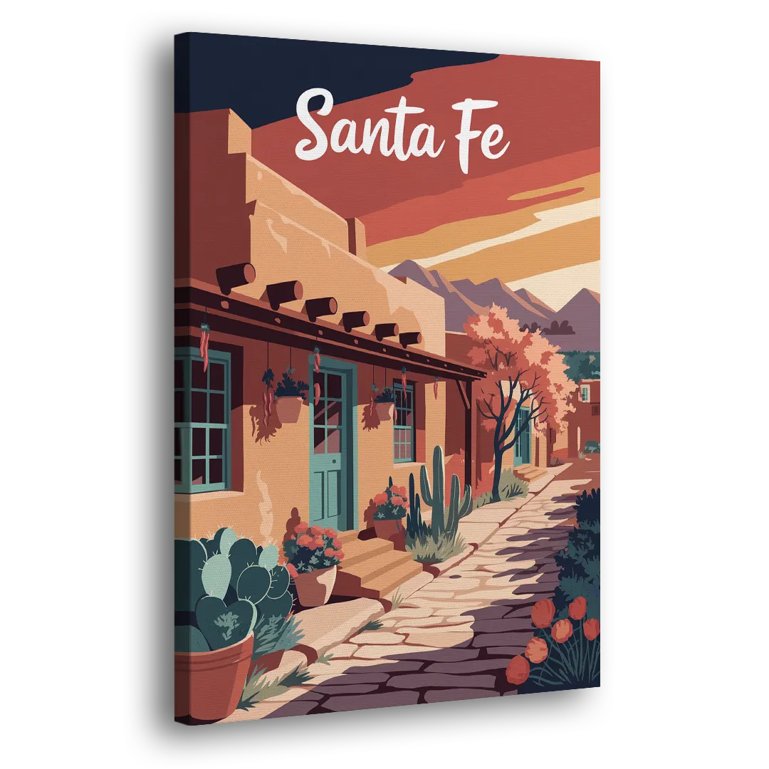 Santa Fe Southwest Charm Side - Canvas Wall Art