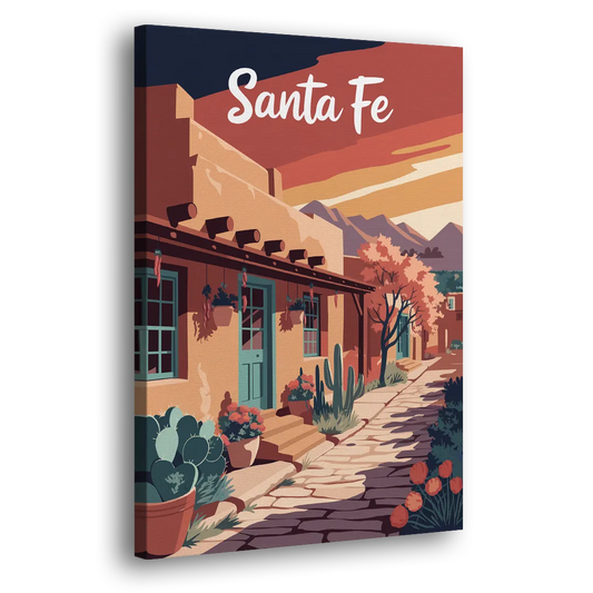 Santa Fe Southwest Charm Side - Canvas Wall Art