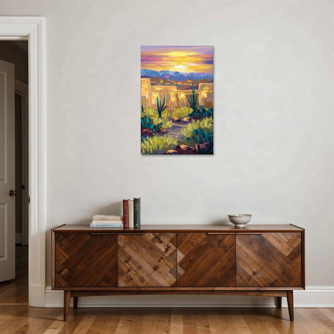 Santa Fe Sunlit Horizon - Canvas Wall Art - Coffee Table - 24x36