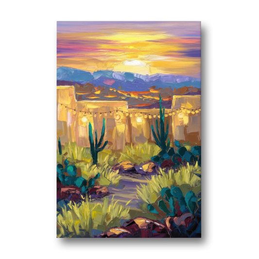 Santa Fe Sunlit Horizon - Canvas Wall Art - Front