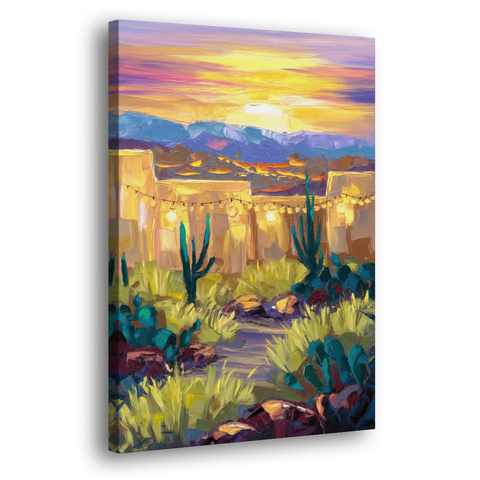 Santa Fe Sunlit Horizon - Canvas Wall Art - Side