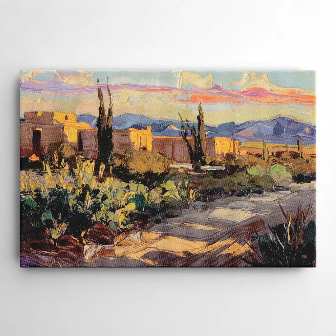 Santa Fe Sunset Landscape - Canvas Wall Art