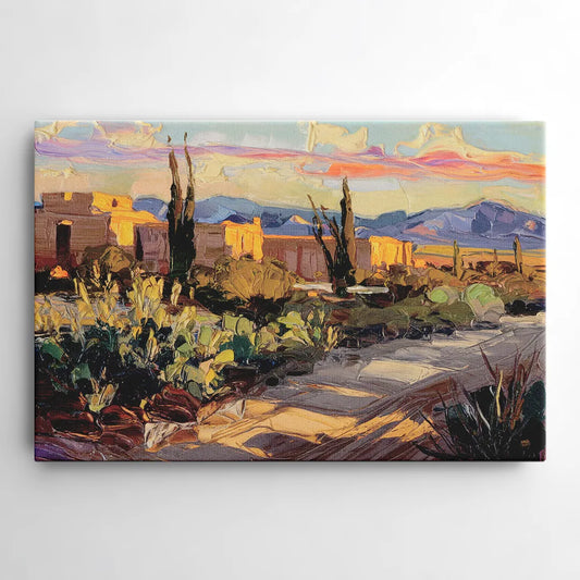 Santa Fe Sunset Landscape - Canvas Wall Art