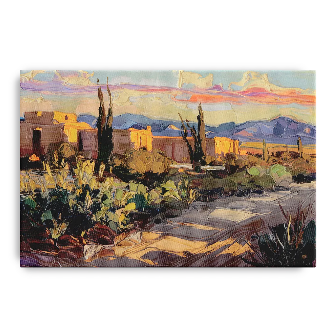 Santa Fe Sunset Landscape Front - Canvas Wall Art