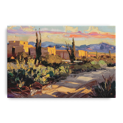 Santa Fe Sunset Landscape Front - Canvas Wall Art