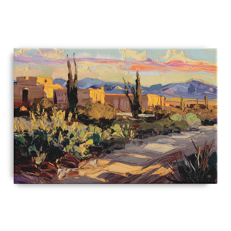 Santa Fe Sunset Landscape Front - Canvas Wall Art