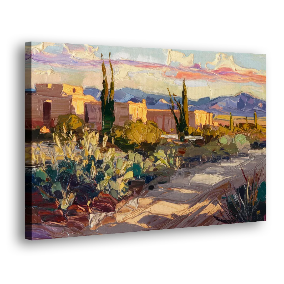 Santa Fe Sunset Landscape Side - Canvas Wall Art