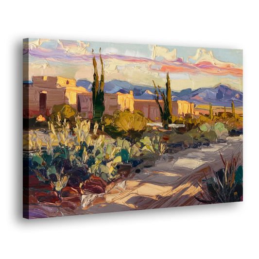 Santa Fe Sunset Landscape Side - Canvas Wall Art