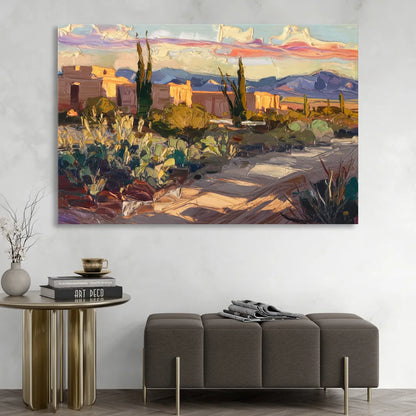 Santa Fe Sunset Landscape Living Room - Canvas Wall Art