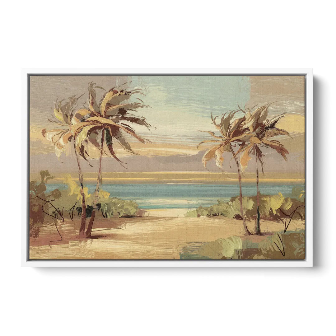 Savannah Coastal Beauty Front - White Canvas Wall Art