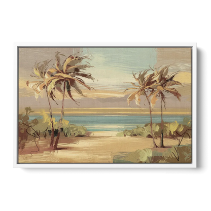Savannah Coastal Beauty Front - White Canvas Wall Art