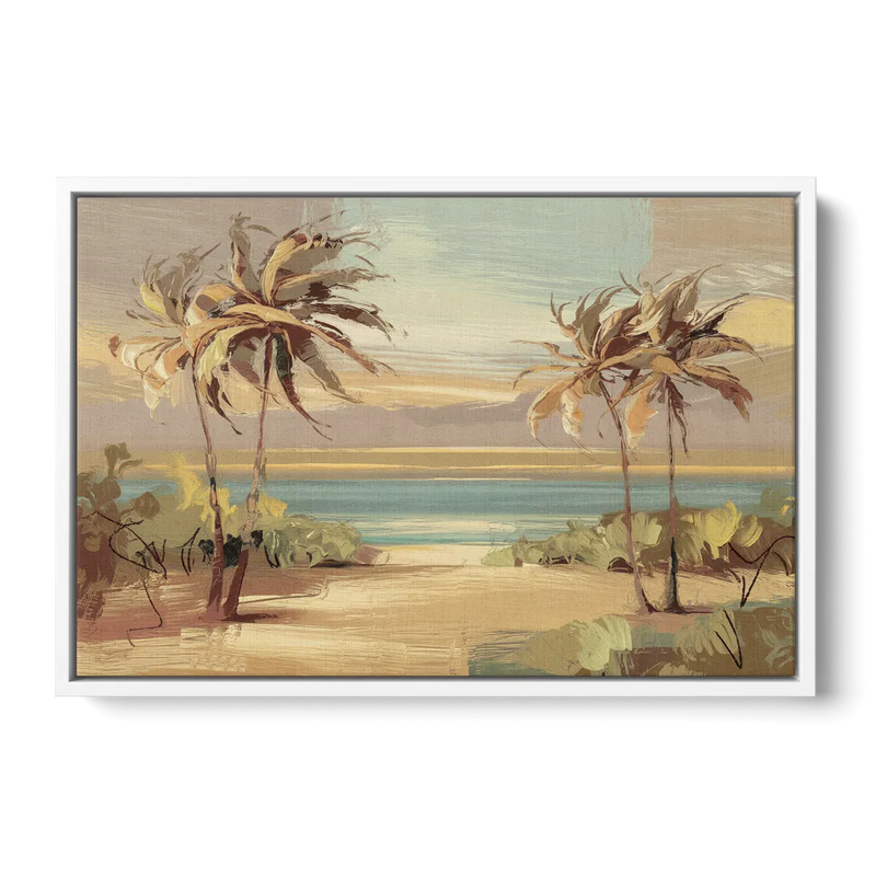 Savannah Coastal Beauty Front - White Canvas Wall Art