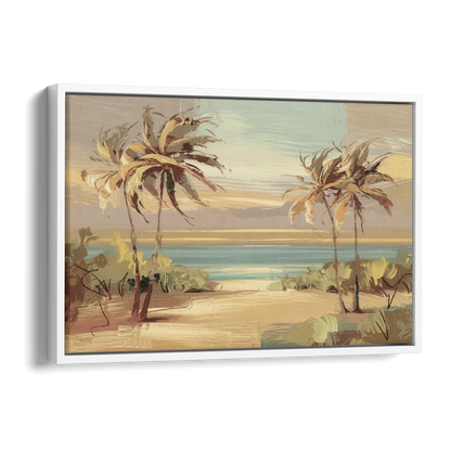 Savannah Coastal Beauty Side - White Canvas Wall Art
