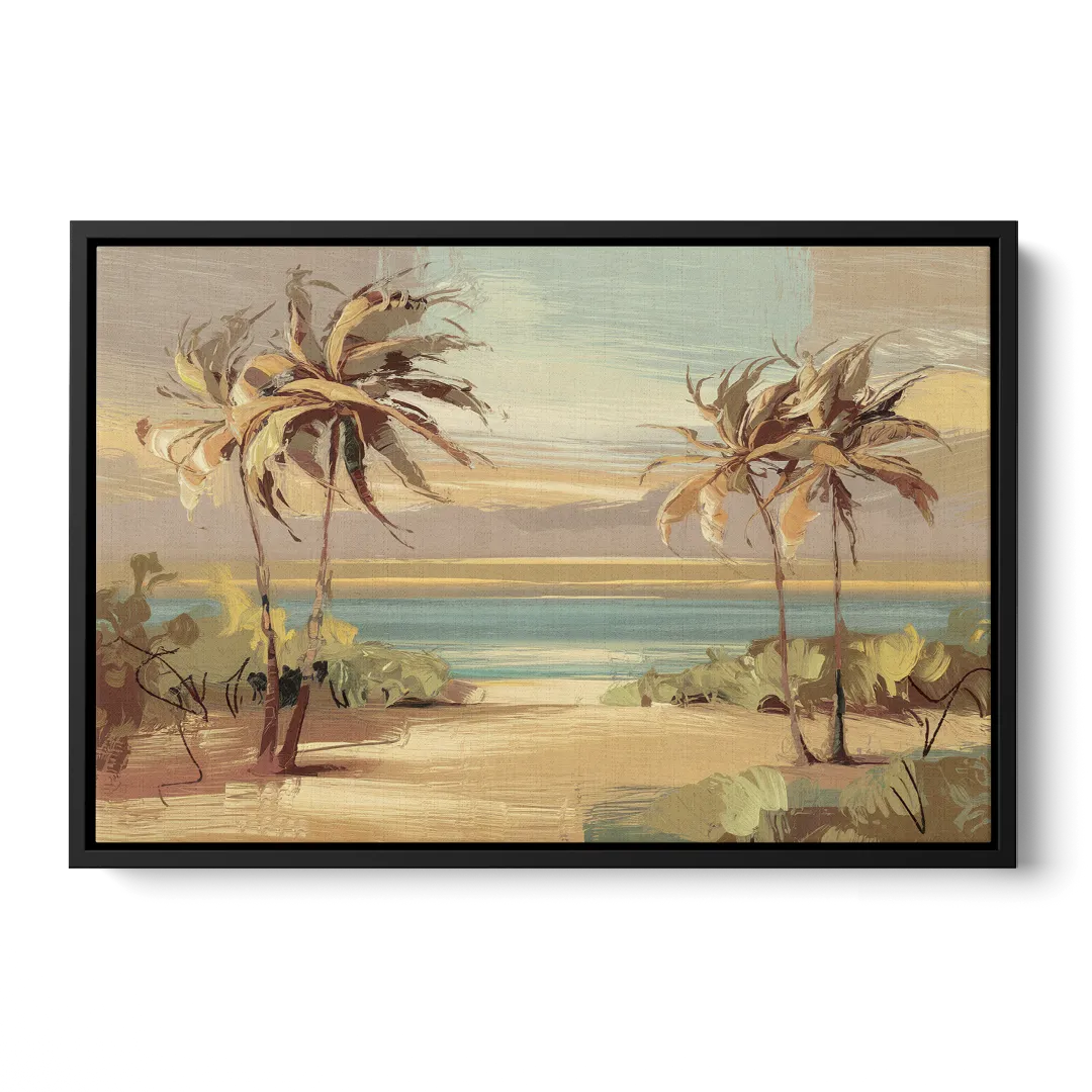Savannah Coastal Beauty Front - Black Canvas Wall Art