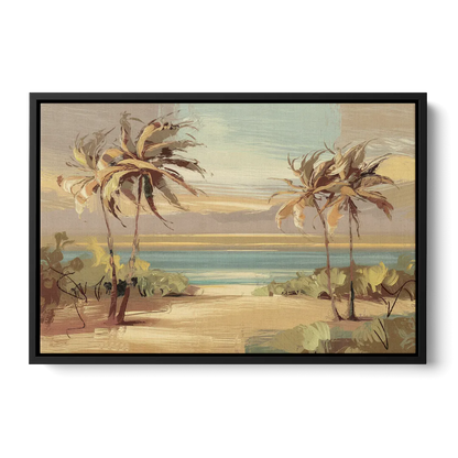 Savannah Coastal Beauty Front - Black Canvas Wall Art