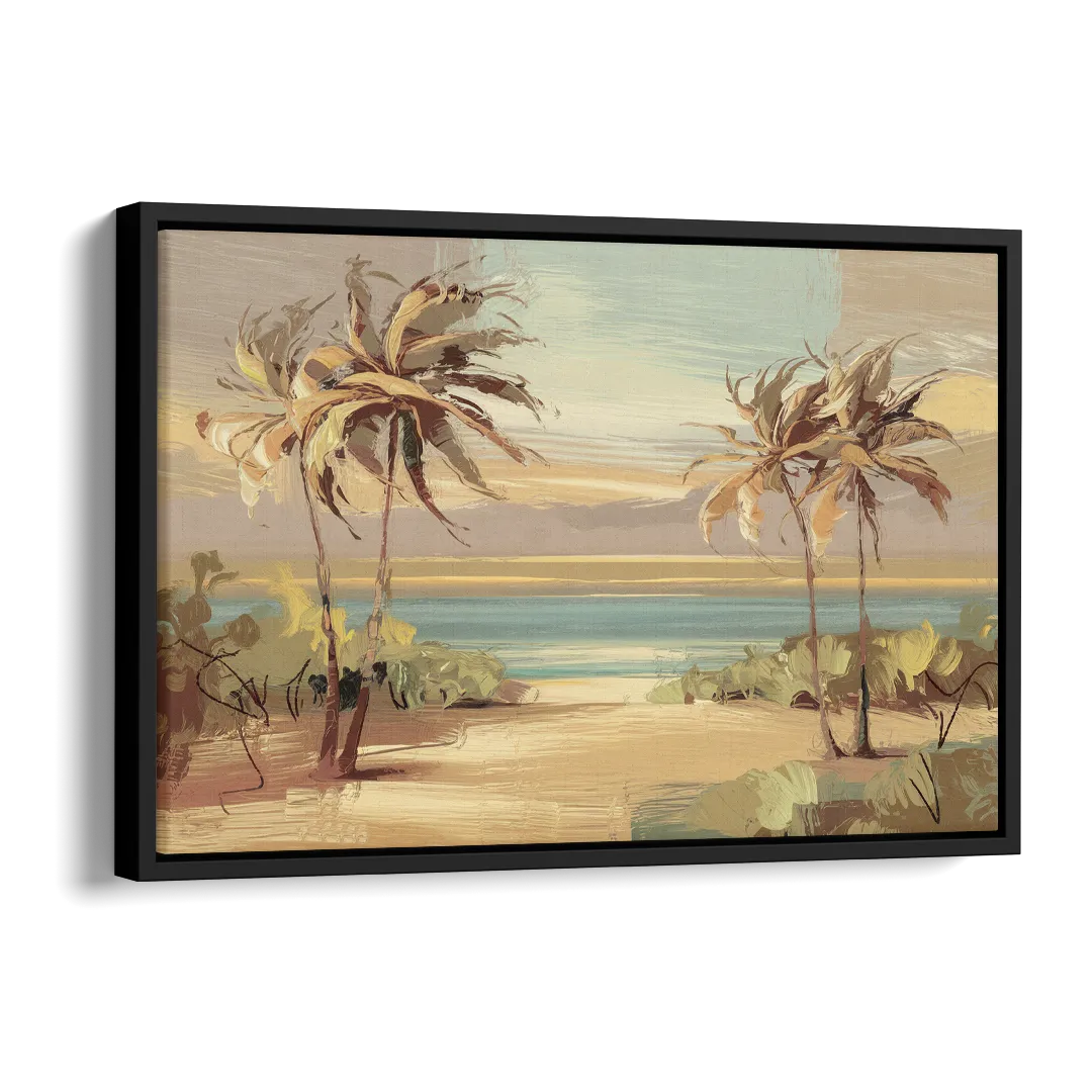 Savannah Coastal Beauty Side - Black Canvas Wall Art