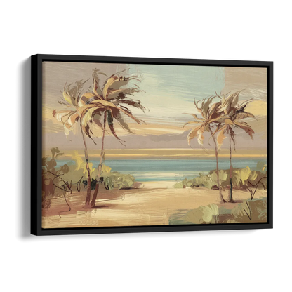 Savannah Coastal Beauty Side - Black Canvas Wall Art