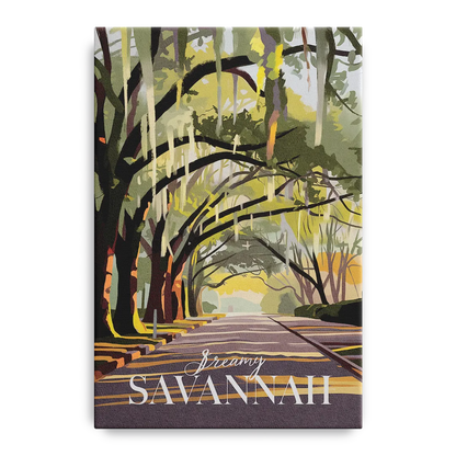 Savannah Spanish Moss Streets Front - Canvas Wall Art