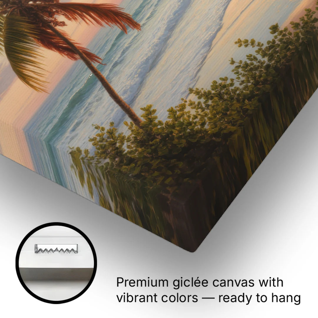 Sayulita Beach Sunset - Canvas Wall Art - Gallery Wrap Corner