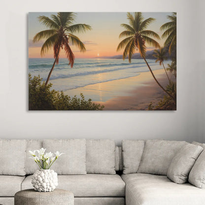 Sayulita Beach Sunset Living Room - Canvas Wall Art