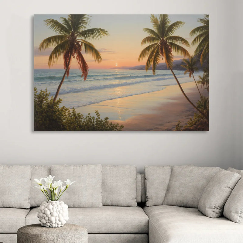 Sayulita Beach Sunset Living Room - Canvas Wall Art