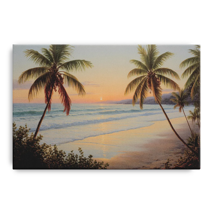 Sayulita Beach Sunset Front - Canvas Wall Art