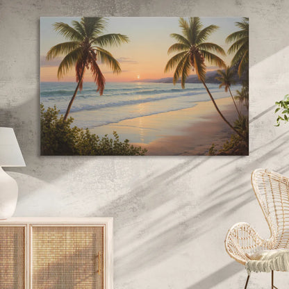Sayulita Beach Sunset Sitting Room - Canvas Wall Art