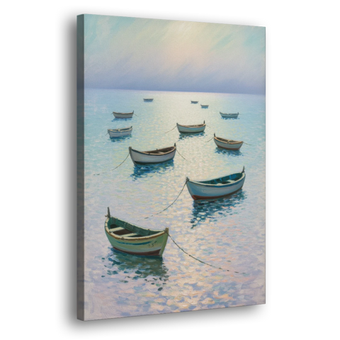Sayulita Fishing Boats - Canvas Wall Art - Side