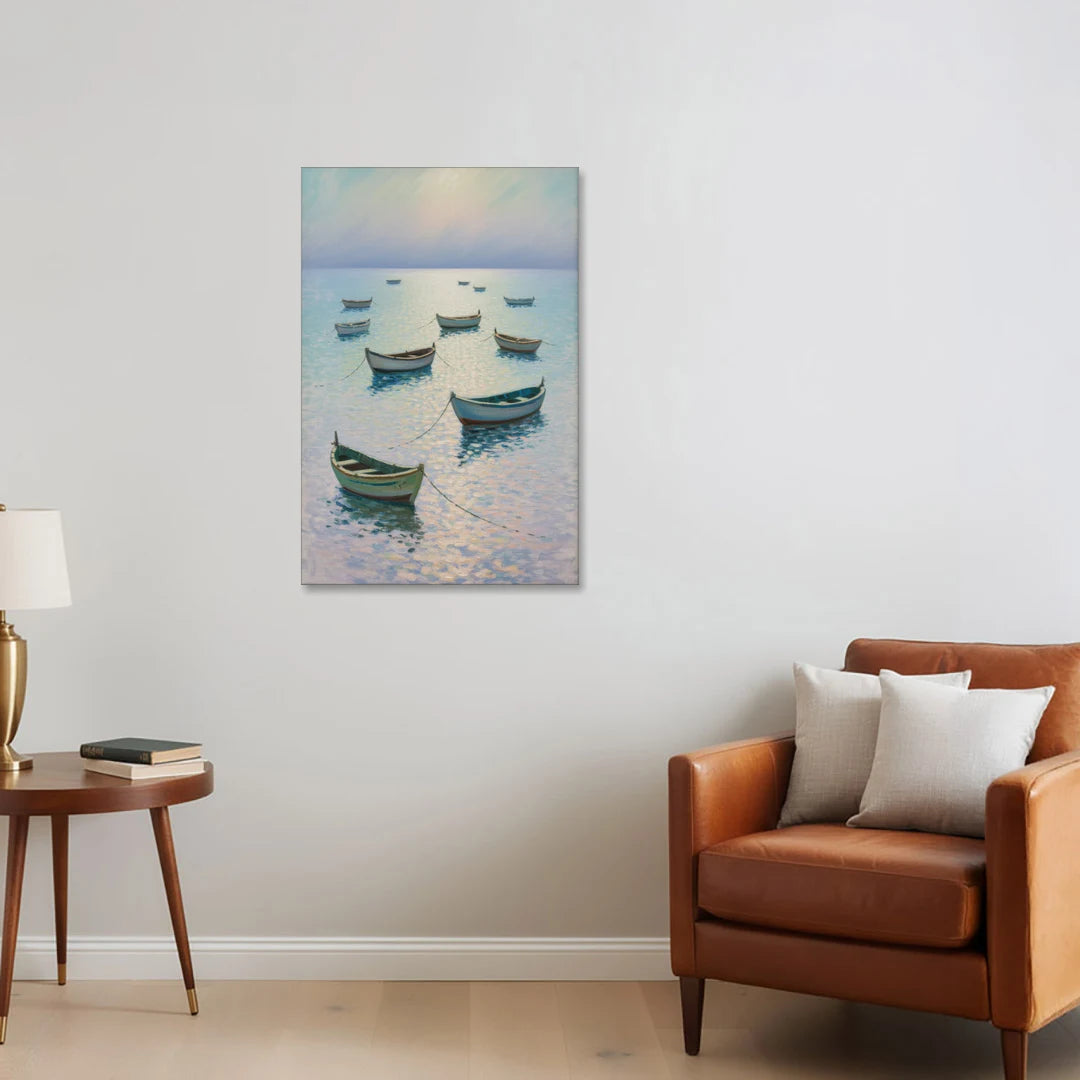 Sayulita Fishing Boats - Canvas Wall Art - Sofa - 24x36