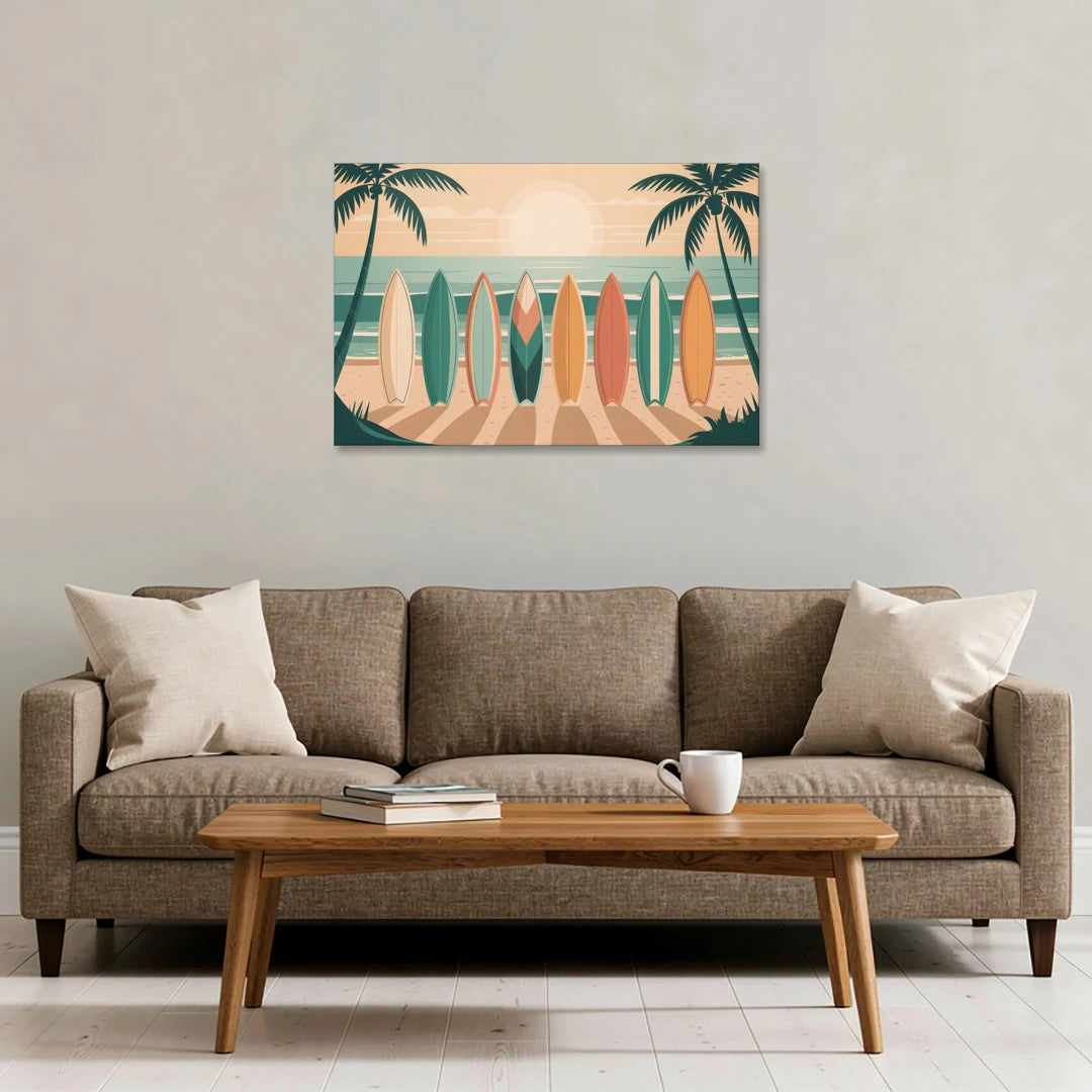 Sayulita Surfboards - Canvas Wall Art - Sofa - 36x24