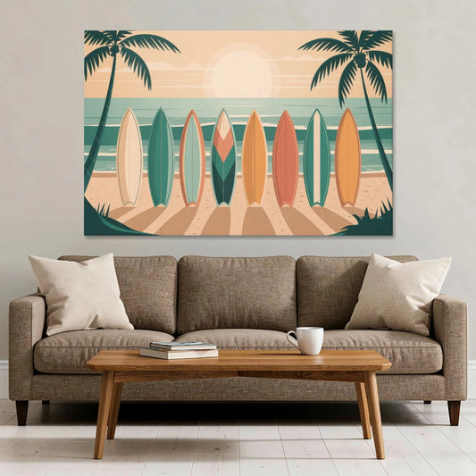 Sayulita Surfboards - Canvas Wall Art - Sofa - 60x40