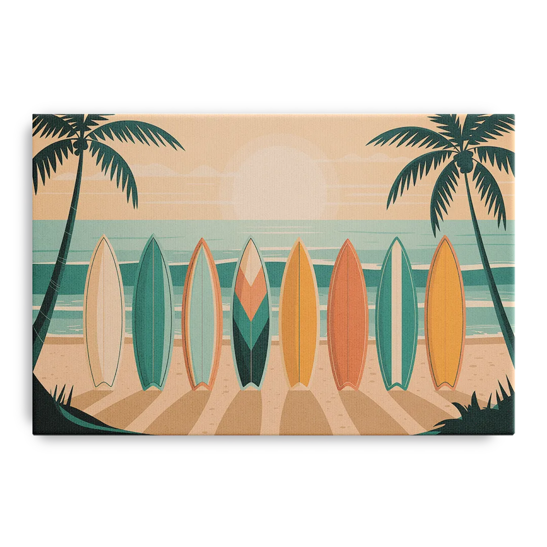 Sayulita Surfboards Front - Canvas Wall Art