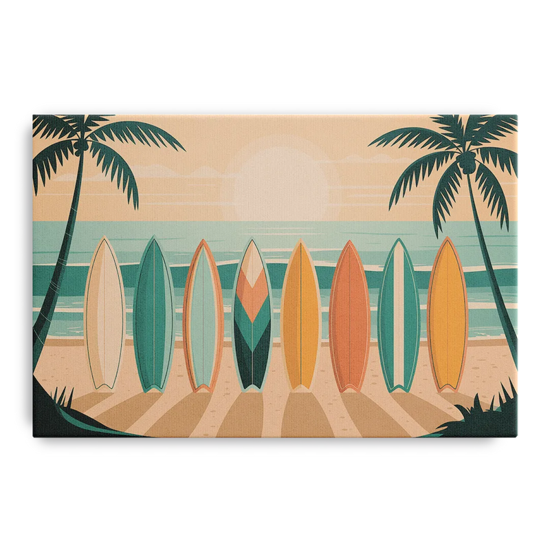Sayulita Surfboards Front - Canvas Wall Art