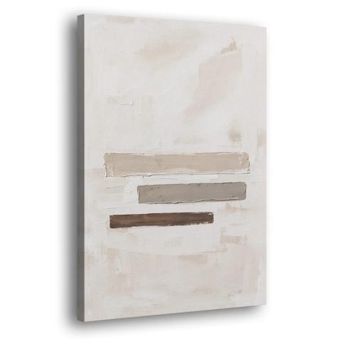 Scandinavian Abstract Art of Birch, Ash and Walnut Bars - Canvas Wall Art - Side
