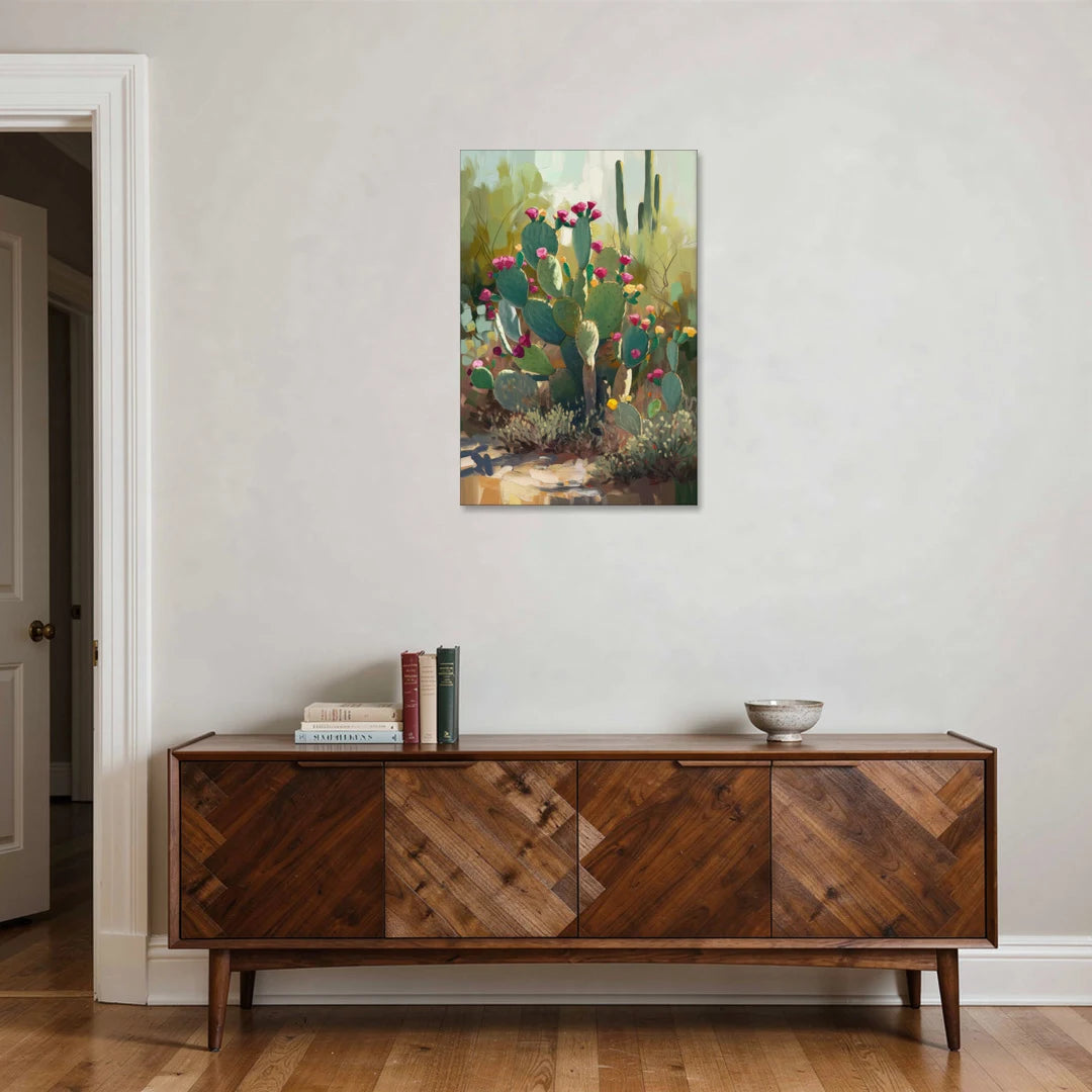 Scottsdale Cactus Bloom - Canvas Wall Art - Coffee Table - 24x36