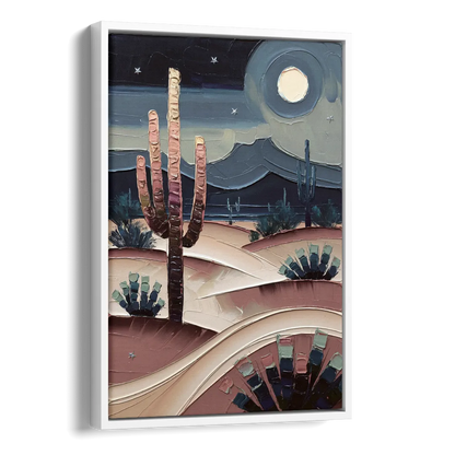 Scottsdale Desert Nights Side - White Canvas Wall Art