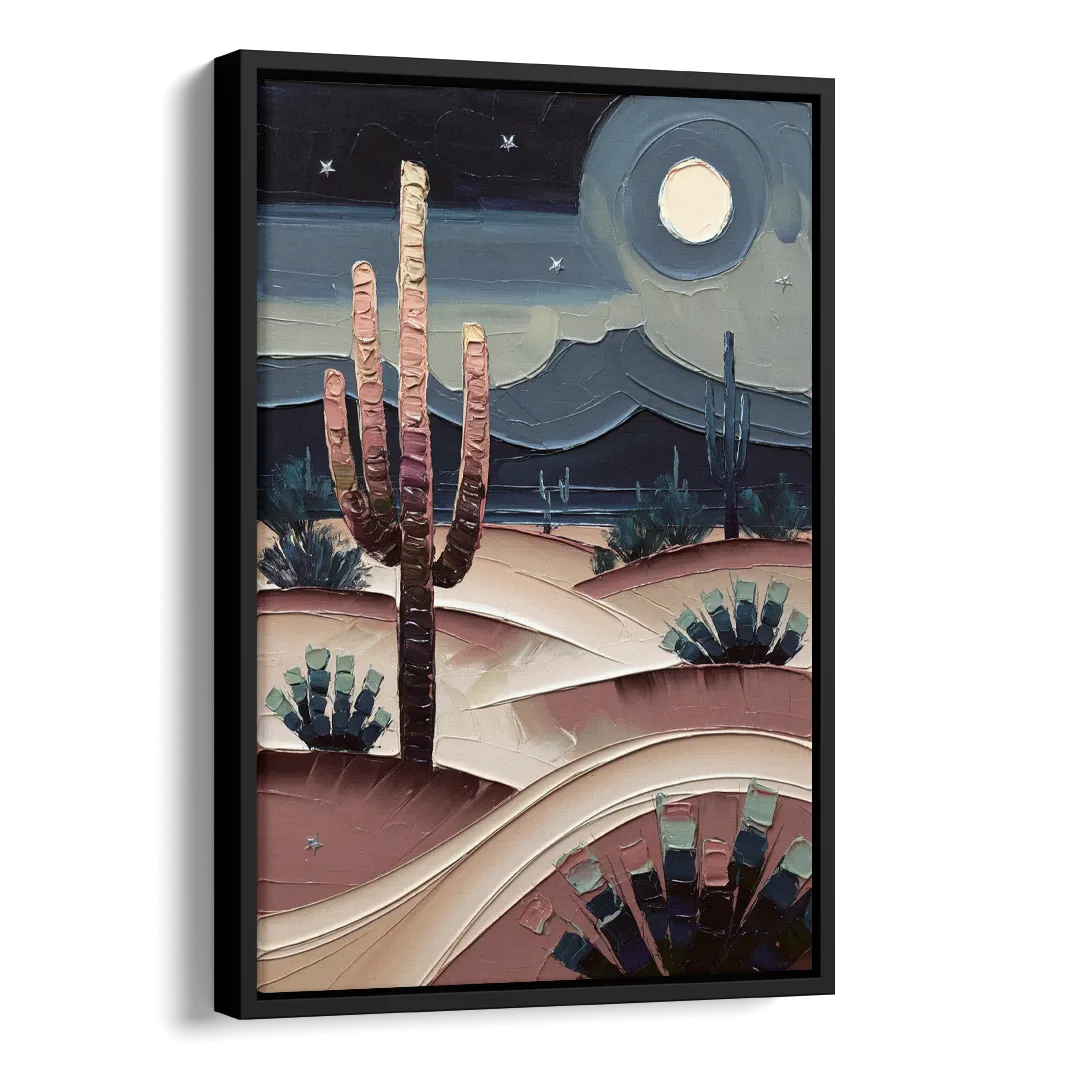 Scottsdale Desert Nights Side - Black Canvas Wall Art