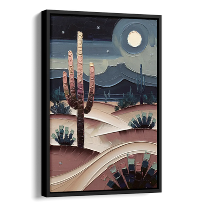 Scottsdale Desert Nights Side - Black Canvas Wall Art