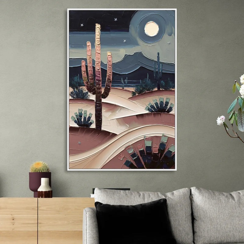 Scottsdale Desert Nights Living Room - White Canvas Wall Art