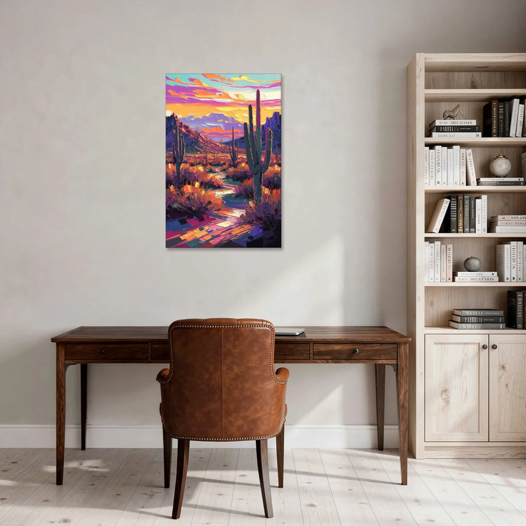 Scottsdale Desert Sunset - Canvas Wall Art - Office - 24x36