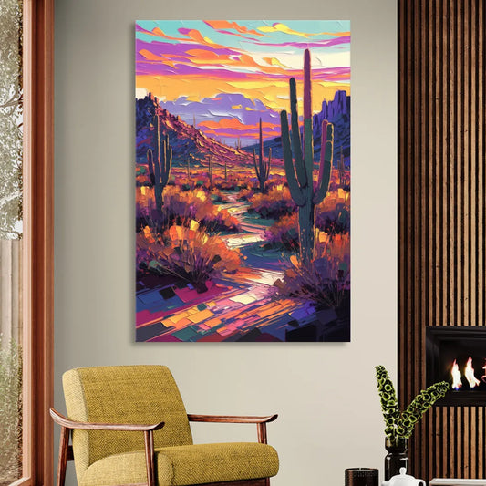Scottsdale Desert Sunset Living Room - Canvas Wall Art