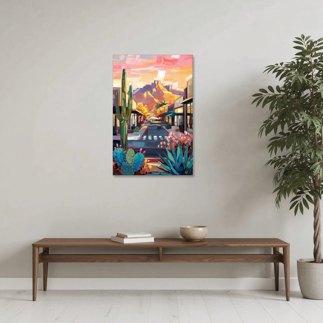 Scottsdale Downtown Vibes - Canvas Wall Art - Coffee Table - 24x36