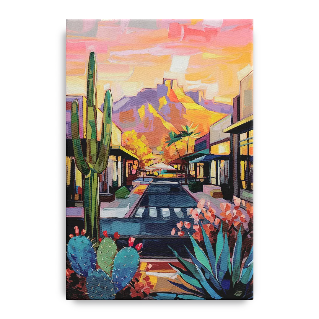 Scottsdale Downtown Vibes Front - Canvas Wall Art