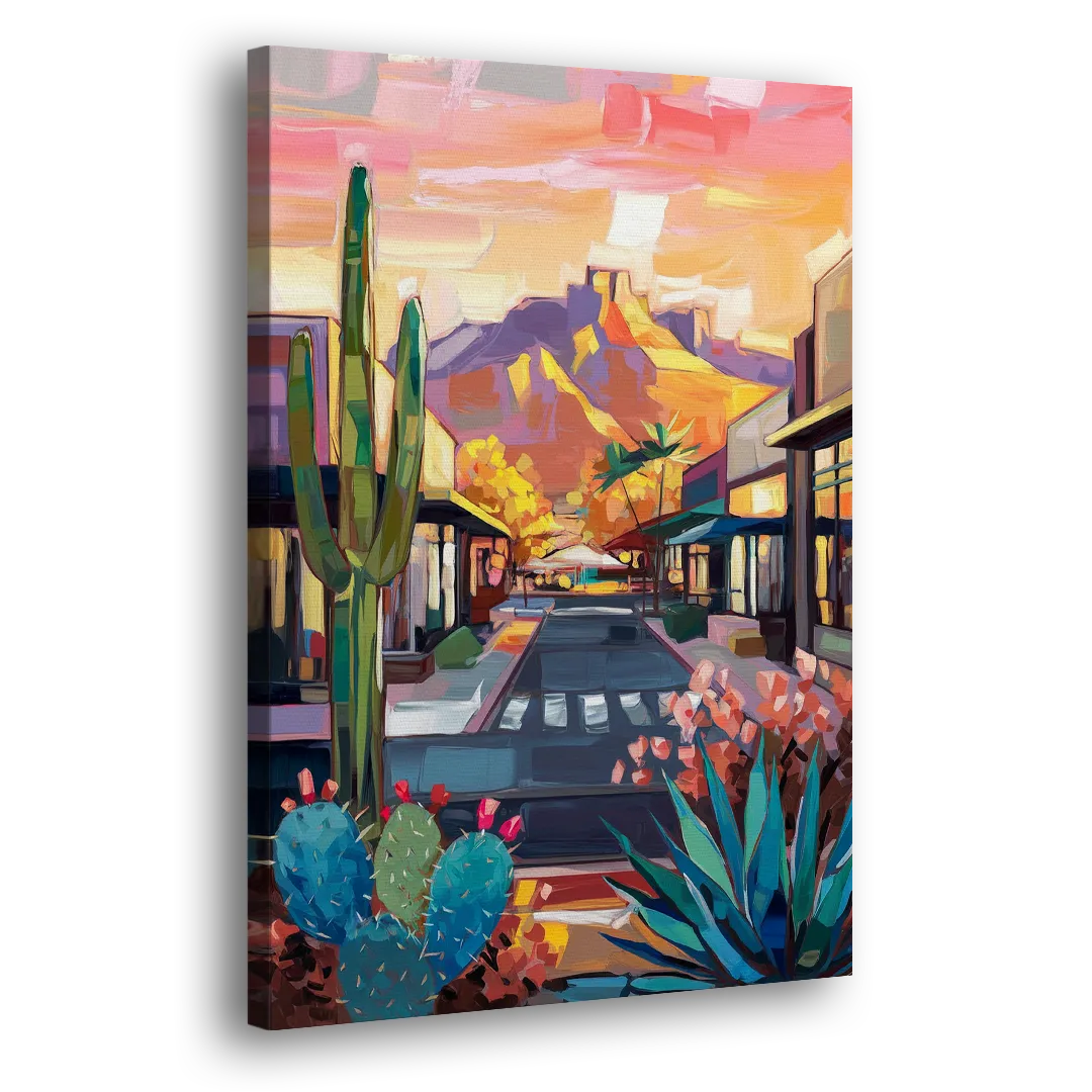 Scottsdale Downtown Vibes Side - Canvas Wall Art