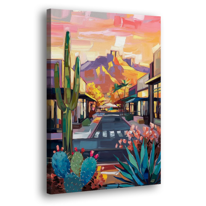 Scottsdale Downtown Vibes Side - Canvas Wall Art