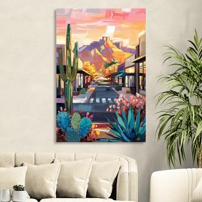 Scottsdale Downtown Vibes Sitting Room - Canvas Wall Art