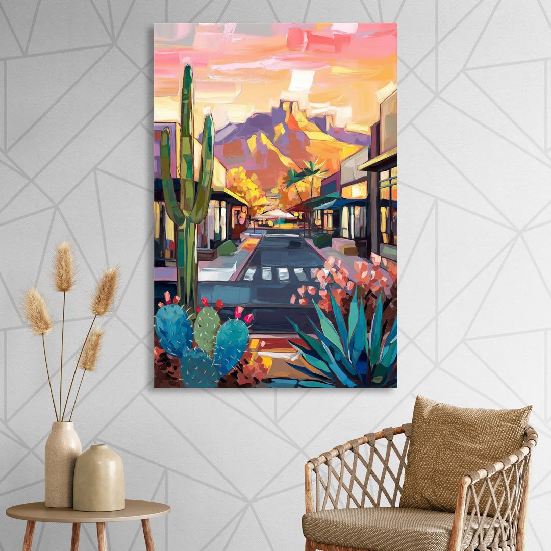 Scottsdale Downtown Vibes Living Room - Canvas Wall Art