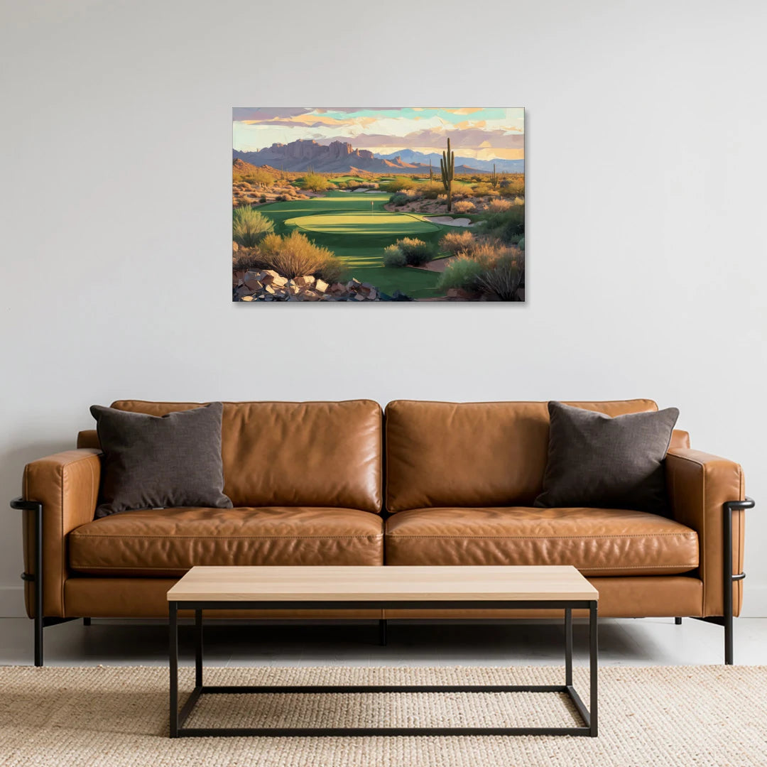 Scottsdale Golf Paradise - Canvas Wall Art - Sofa - 36x24